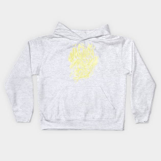 Skull Girl (cool yellow skull) Kids Hoodie by Kagura (The band)